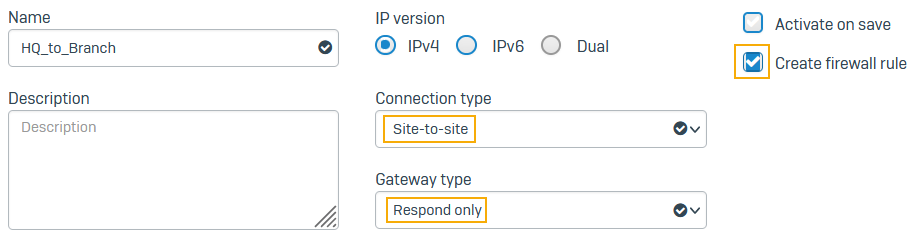 General settings.