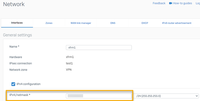 XFRM interfaces for the VPN tunnels.