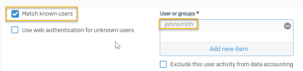 Apply policy to a user or group
