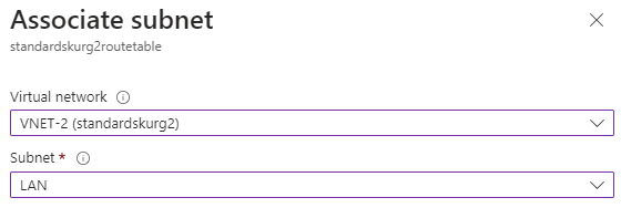 Associate subnet.