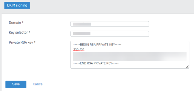 Shows an example of the RSA key.