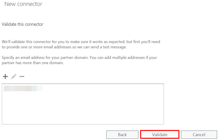 Validating the new connector.