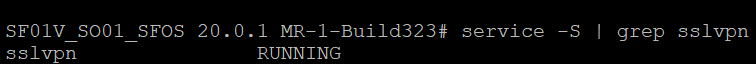 Command to check the SSL VPN service status.