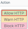 Allow HTTP.