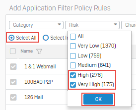 Select filters.
