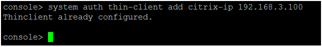 Command to enter the IP address.