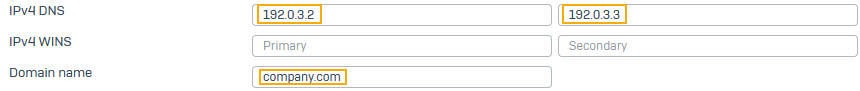 DNS settings.