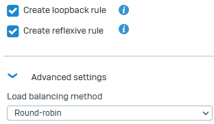 Loopback and reflexive rules, load-balancing.