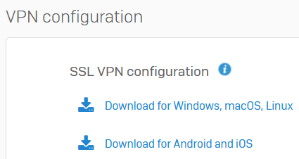 Download SSL VPN configuration.