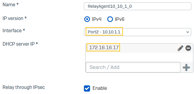Configure a DHCP relay agent.