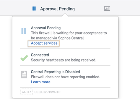 サービスの許可。