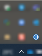Sophos Connect client in tray.