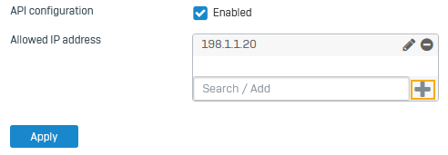 API アクセスの許可。