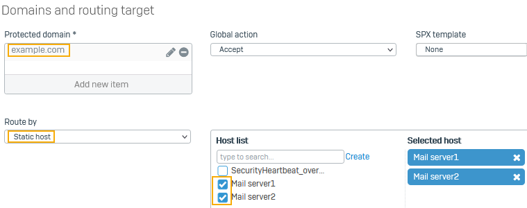 メールドメインとルーティングサーバー。