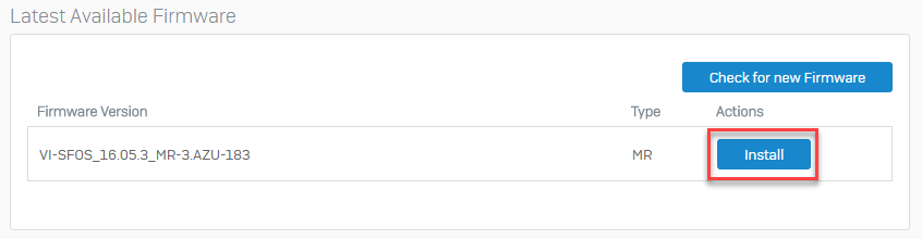 ファームウェアの最新バージョンのインストール。