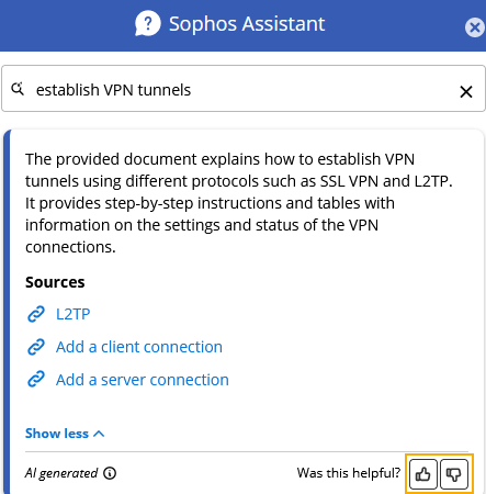 Sophos Assistant の AI 生成コンテンツ。