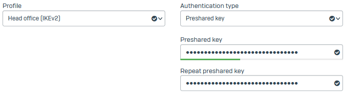 暗号化の設定。