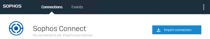 Sophos Connect クライアントへの接続をインポートします。