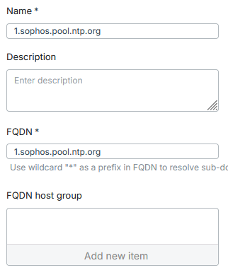External NTP server.