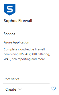 Microsoft Azure Sophos Firewall.