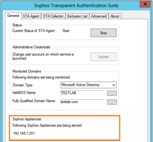 Firewall's IP address on STAS.