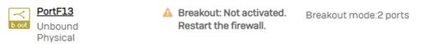 Breakout not activated status.