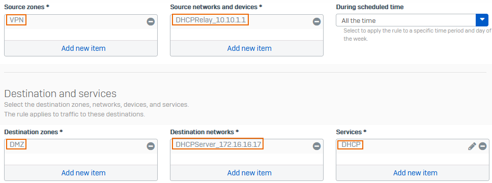 Inbound firewall rule in the head office to allow DHCP relay traffic to the server.