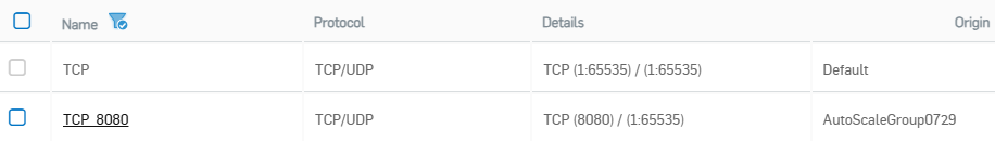 TCP 8080.