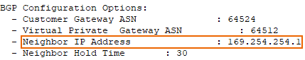 Neighbor IP address.