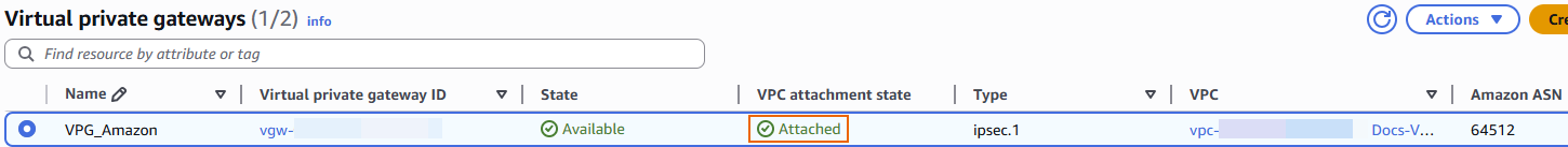 AWS Virtual private gateway.