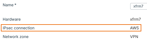 IPsec VPN connection XFRM interface.