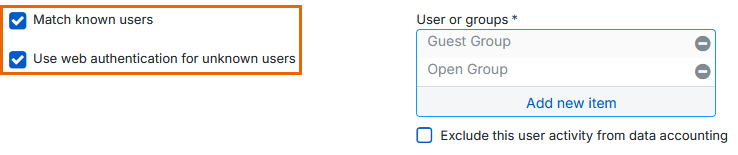 Firewall rule configuration.