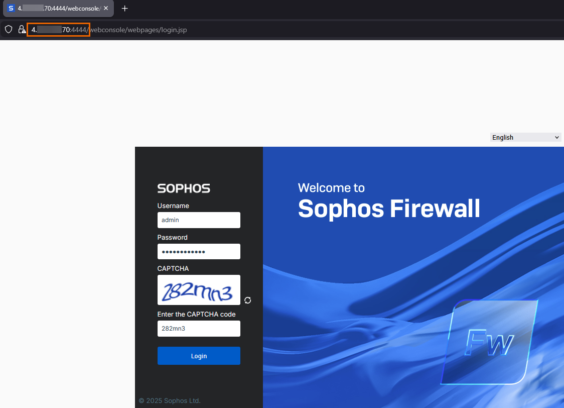 Web admin console.