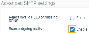 Scan outgoing emails.