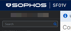Top left of web admin console.