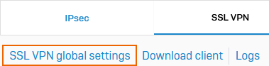 VPN settings.