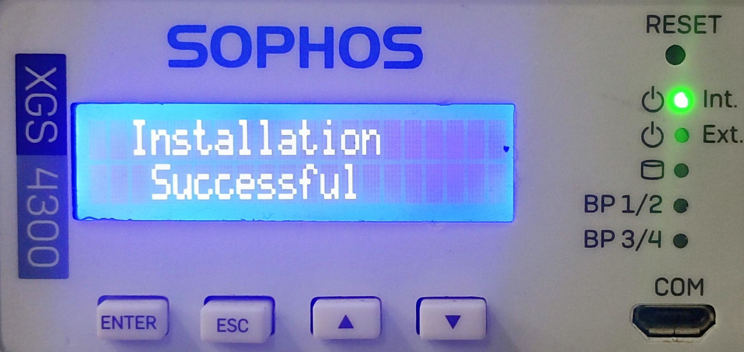 Installation successful.