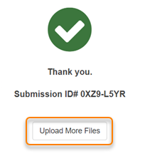 The Upload More Files button.