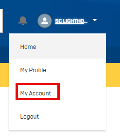 Selezione de Il mio account.