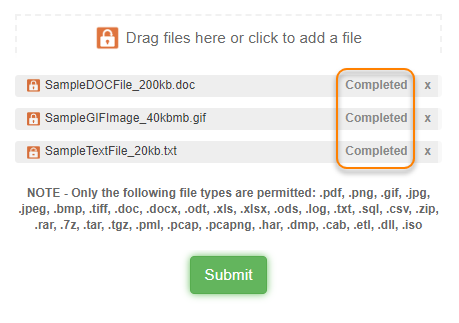ファイルが完全にロードされたことを示す通知。
