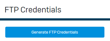 「FTP 資格情報」ボタン