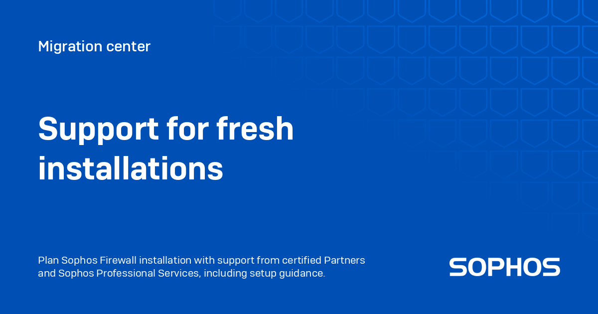 16 Installation Support Support for fresh installations - Migration center