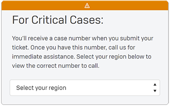 Critical cases section.